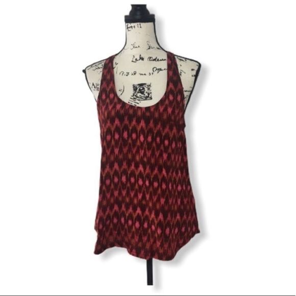 Joie Red Silk Racerback Tank Top Women’s Size Small 100% Silk Boho Sleeveless Bl - Picture 1 of 5